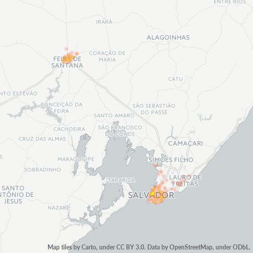 40301-000 Mapa de calor de densidad empresarial
