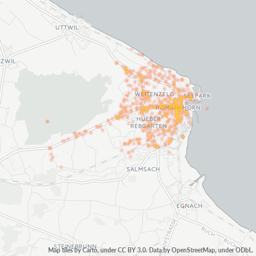 Heatmap für postleitzahl 8590