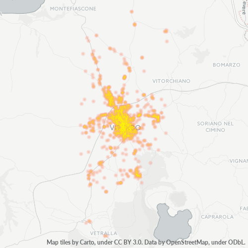 Mappa di calore per cap 01100