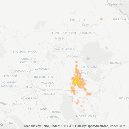 Mappa di calore per cap 13836