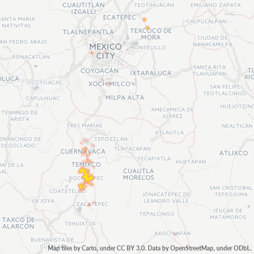 62790 Mapa de calor de densidad empresarial