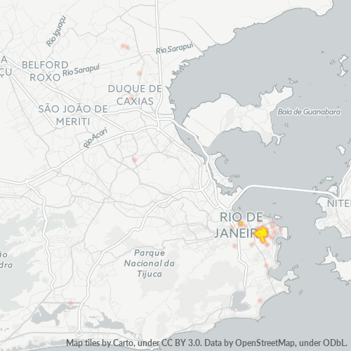 20231-000 Mapa de calor de densidad empresarial