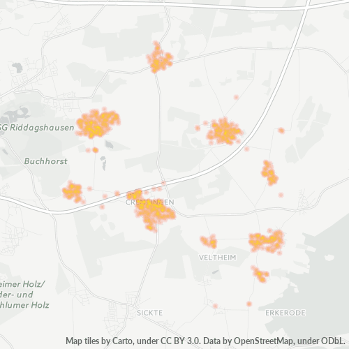 Heatmap für plz 38162