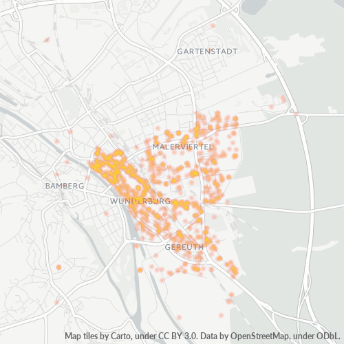 Heatmap für plz 96050