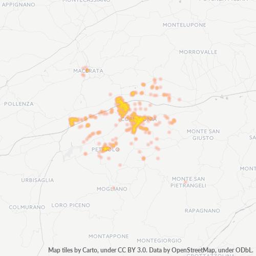Mappa di calore per cap 62014