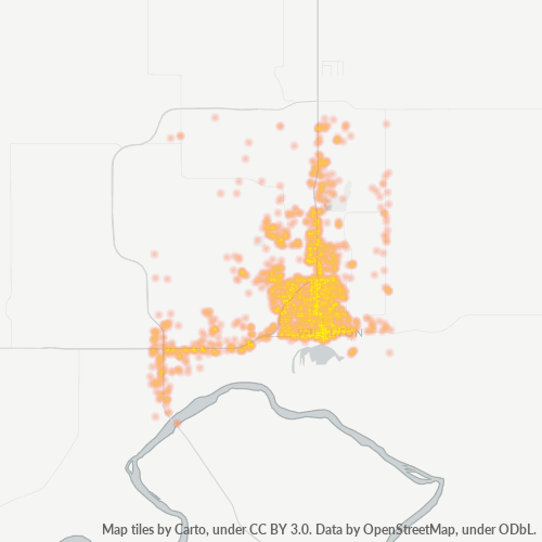 58801 Business Density Heatmap