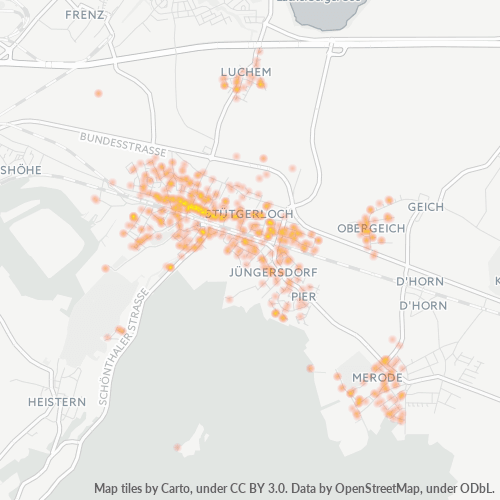Heatmap für plz 52379