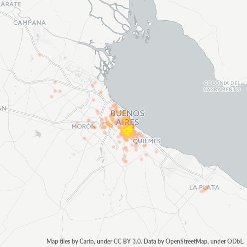 1870 Mapa de calor de densidad empresarial