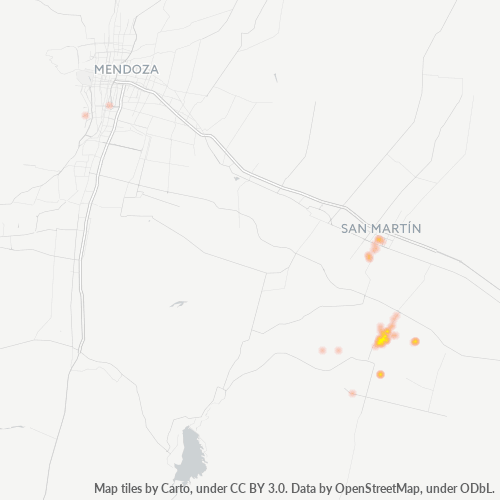 5577 Mapa de calor de densidad empresarial