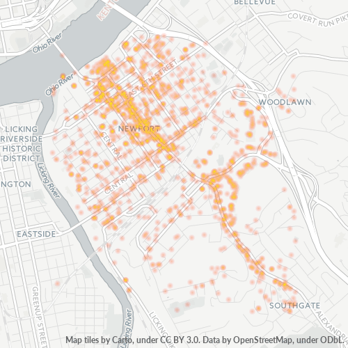 41071 Business Density Heatmap