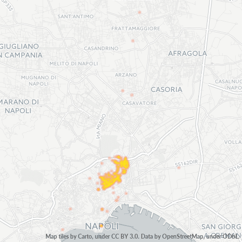 80137 Mappa di concentrazione per la densità di aziende
