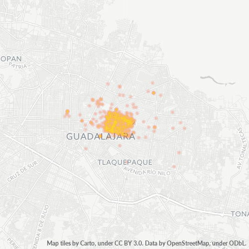 44380 Mapa de calor de densidad empresarial