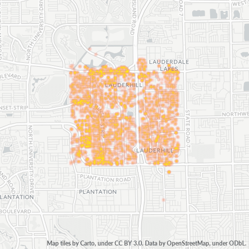 33313 Business Density Heatmap