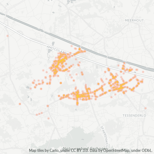 Heatmap voor postcode 2430