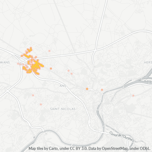Heatmap voor postcode 4431