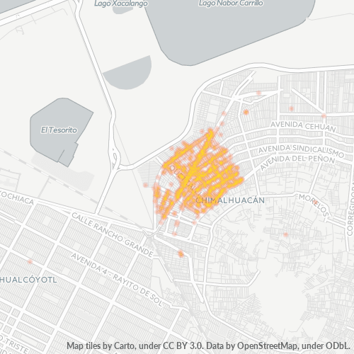 56356 Mapa de calor de densidad empresarial