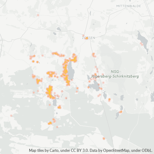 Heatmap für plz 15838