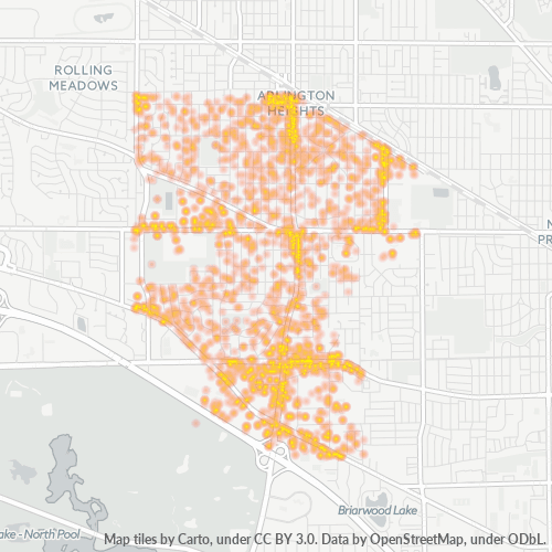 60005 Business Density Heatmap
