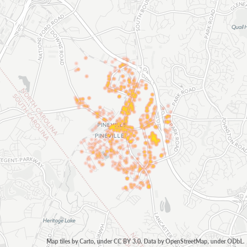 28134 Business Density Heatmap
