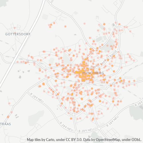 Heatmap für plz 95213