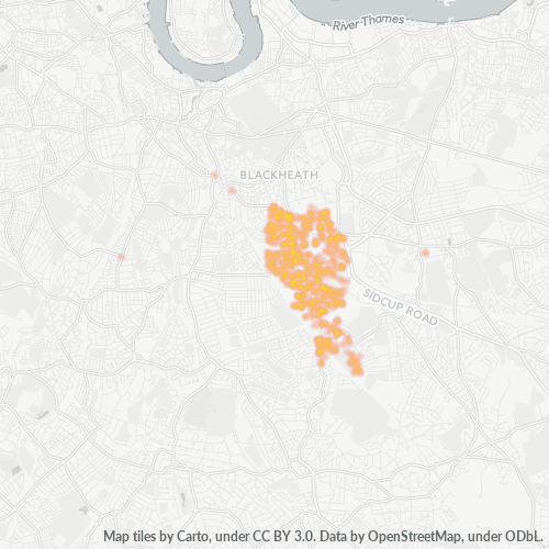 SE12 Business Density Heatmap