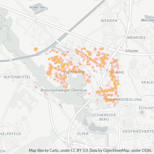 Heatmap für plz 38112