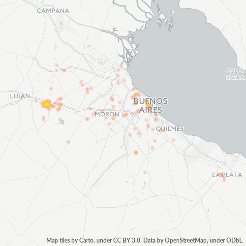 1748 Mapa de calor de densidad empresarial