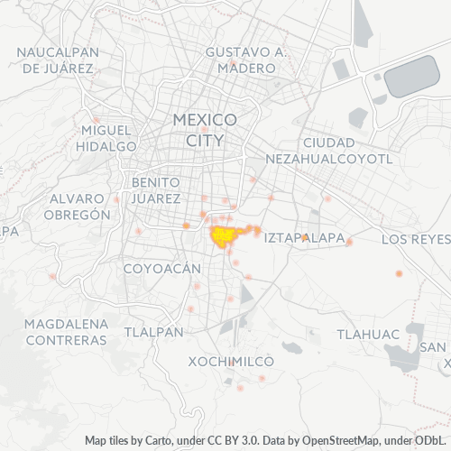 09810 Mapa de calor de densidad empresarial
