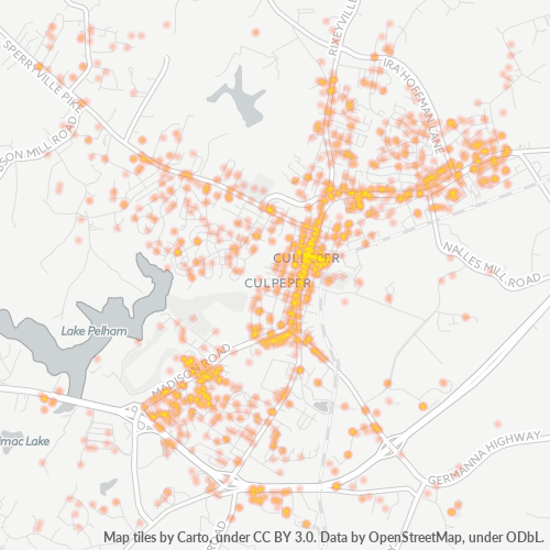 22701 Business Density Heatmap