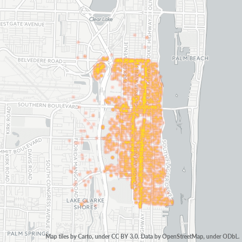 33405 Business Density Heatmap