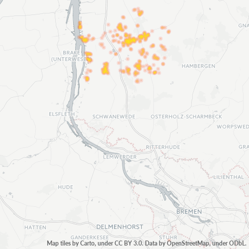 Heatmap für plz 27628
