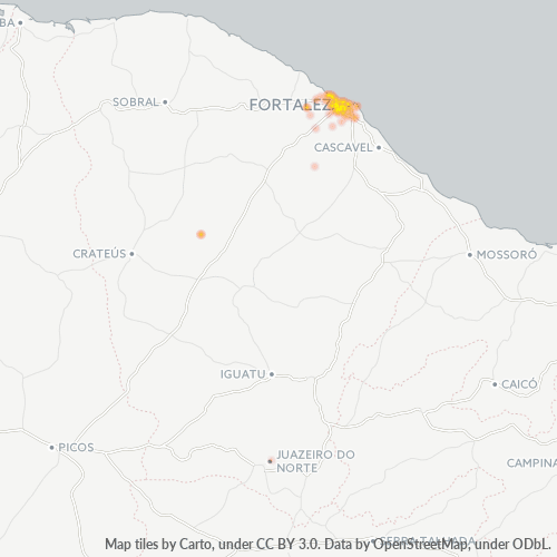 61600-000 Mapa de calor de densidad empresarial