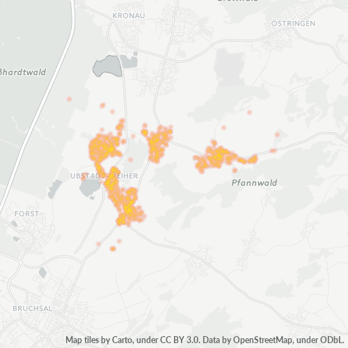 Heatmap für plz 76698