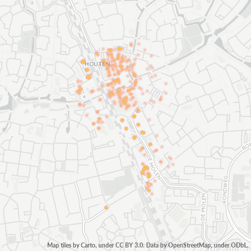 Heatmap voor postcode 3995