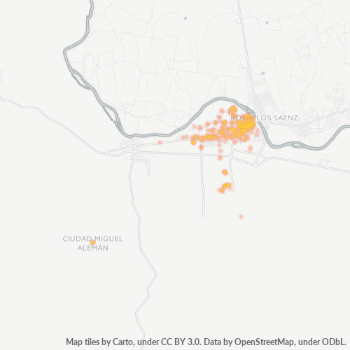 88300 Mapa de calor de densidad empresarial