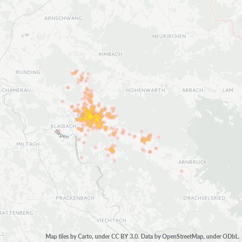 Heatmap für plz 93444