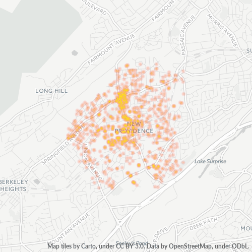 07974 Business Density Heatmap