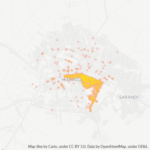 87050-000 Mapa de calor de densidad empresarial