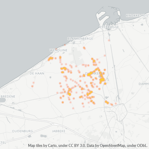 Heatmap voor postcode 8377
