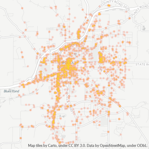 65401 Business Density Heatmap
