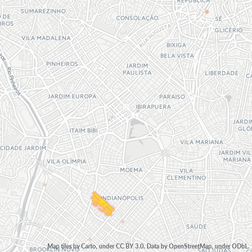 04517-000 Mapa de calor de densidad empresarial