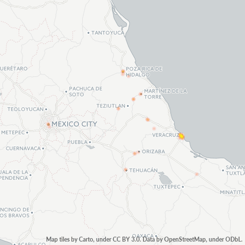 91910 Mapa de calor de densidad empresarial