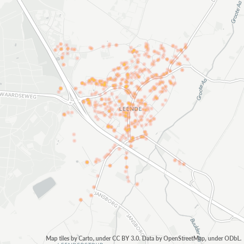Heatmap voor postcode 5595