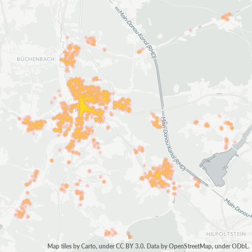 Heatmap für plz 91154