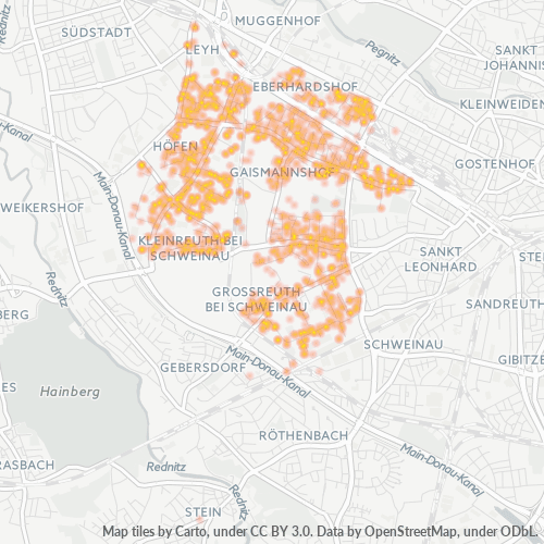 Heatmap für plz 90431