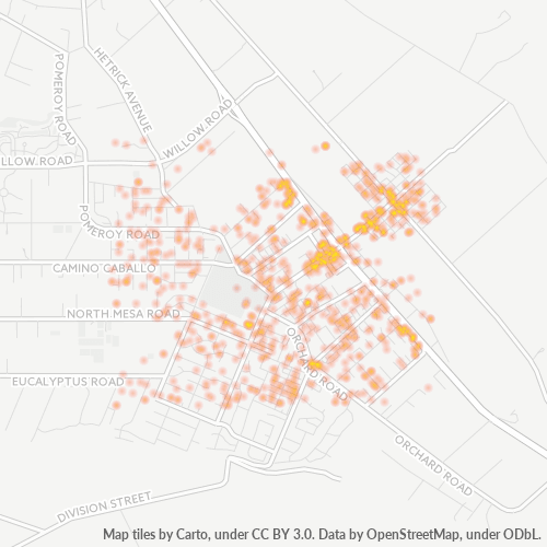 93444 Business Density Heatmap