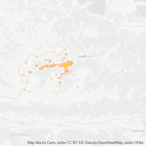 Heatmap für postleitzahl 5754