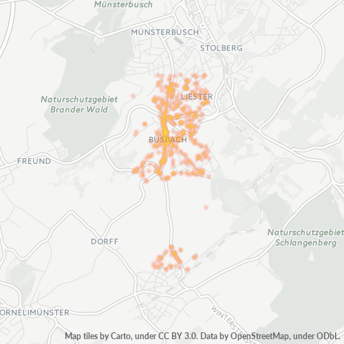 Heatmap für plz 52223