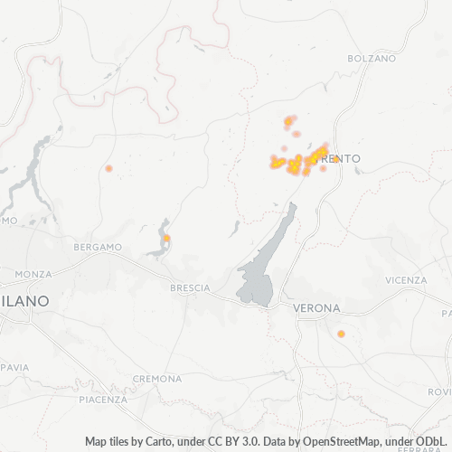 Mappa di calore per cap 38070