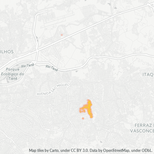 08245-000 Mapa de calor de densidad empresarial